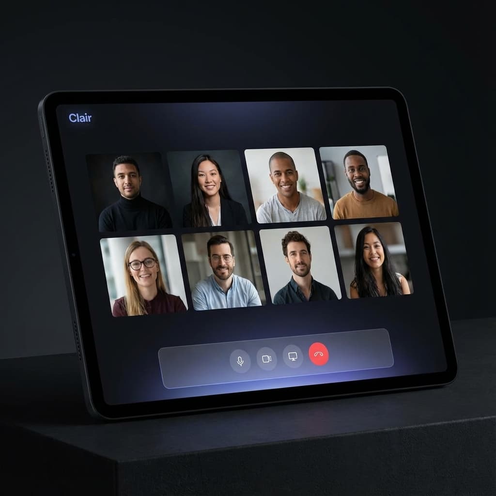 Clair video calling interface